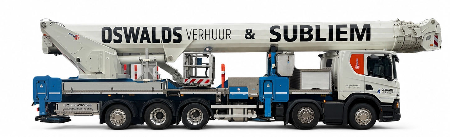 90 meter RUTHMANN T900HF vrachtwagenhoogwerker van Oswalds Verhuur